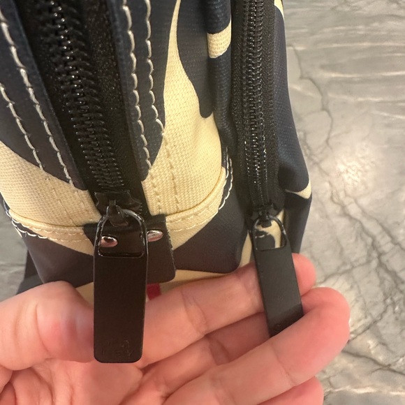 Orla Kiely Lotta Backpack Blue Petals, Red Stripe - Picture 9 of 16